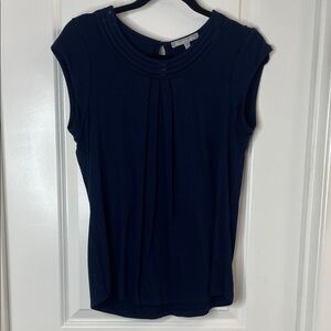 Daniel Rainn Navy Sleeveless Blouse